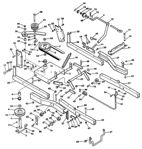 Frame, Drive And Lift 1 Diagram and Parts List for 62542C (K00000001-K99999999)(1991) Lawn Boy Lawn Tractor